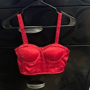 Red Women's Cropped Top